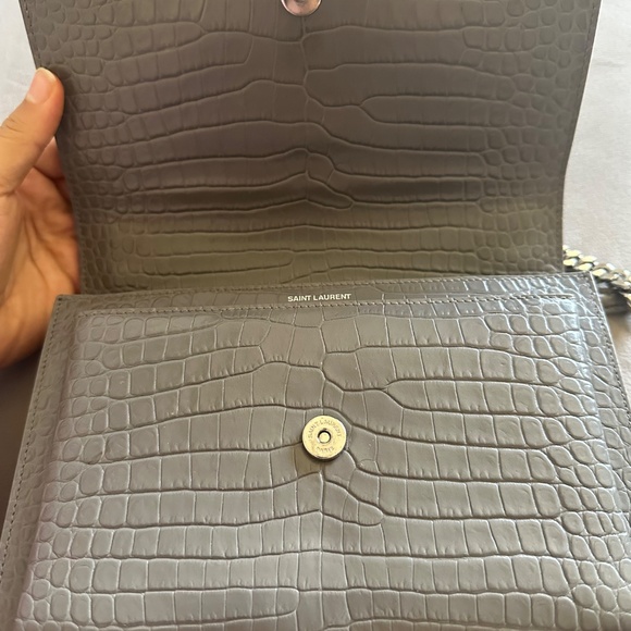 Saint Laurent crocodile sunset bag Medium - Picture 4 of 6
